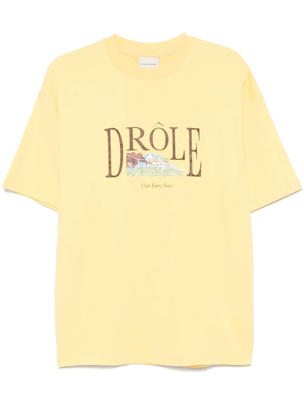 Tシャツ・カットソー DROLE DE MONSIEUR SS25 (TS246 CO002OFFWHITE) White Cotton Medicis Sport T-Shirt